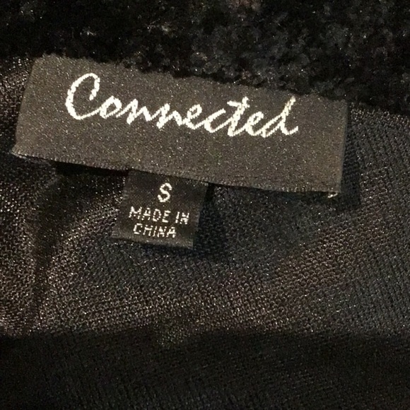 Connected black swing crushed velvet open front unstructured jacket. Size S - Picture 4 of 6